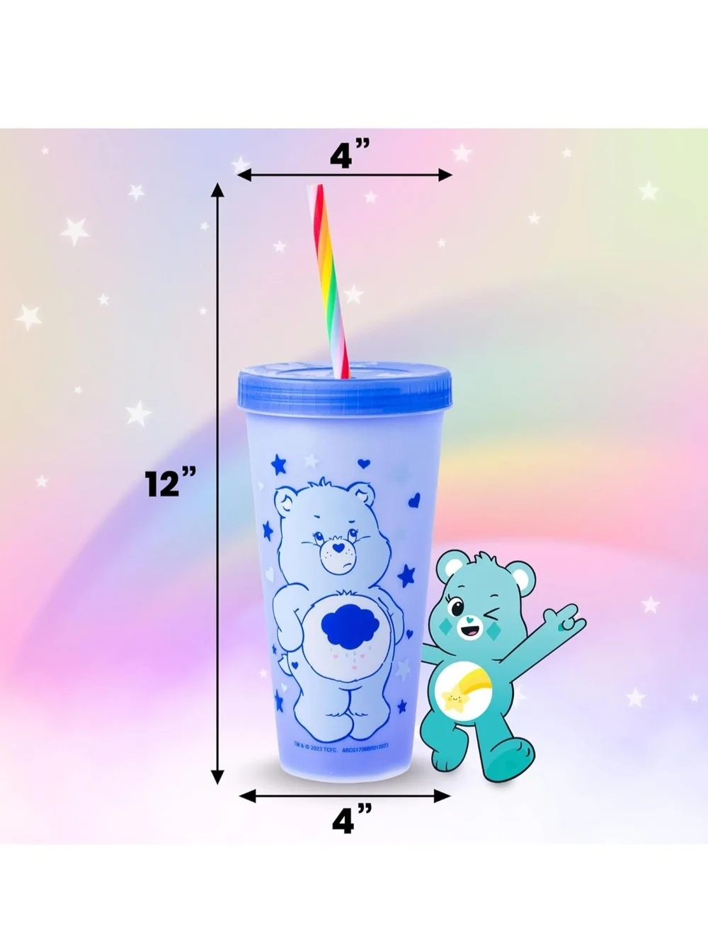 Color Changing Cute Bear Tumbler Set - Pink, Orange, Yellow, Blue